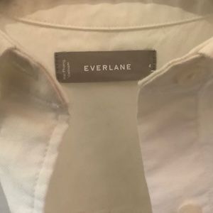Everlane Oversized Drop Hem White Button Down Shirt Size 4